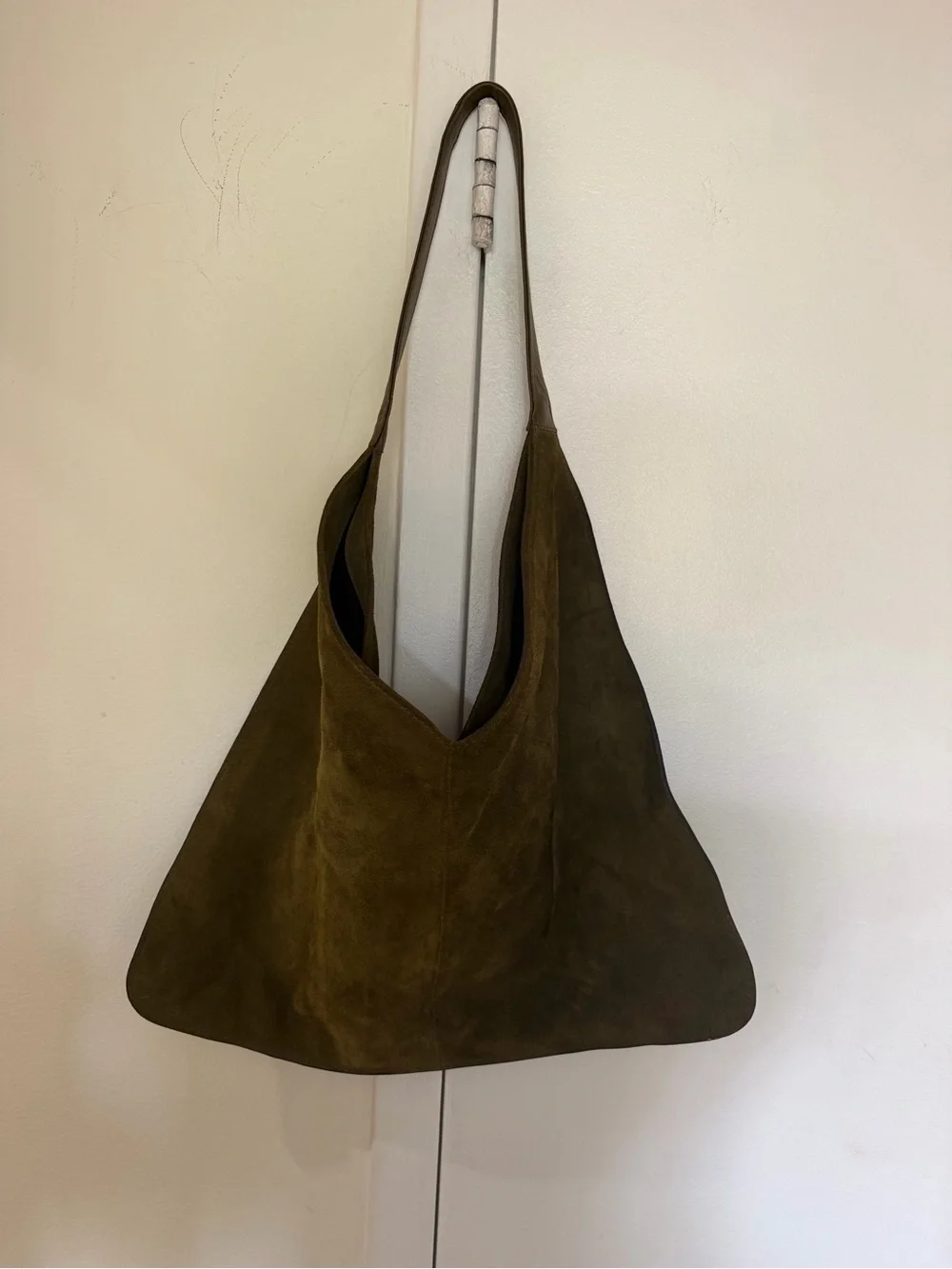 ASOS Olive Suede Hobo Shoulder Bag